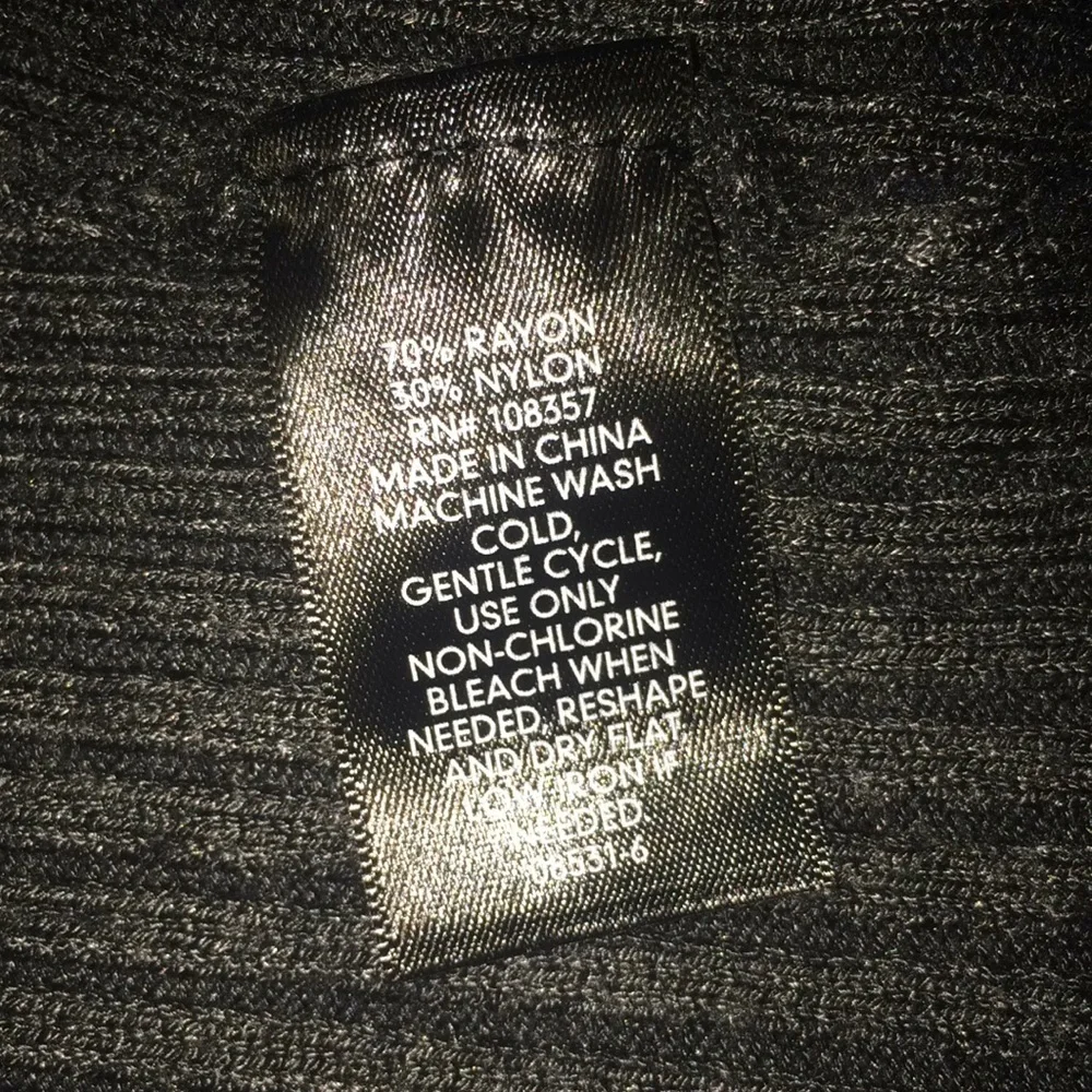 Worthington Dark Gray Ribbed Buttoned Down Cardigan - Picture 8 of 8